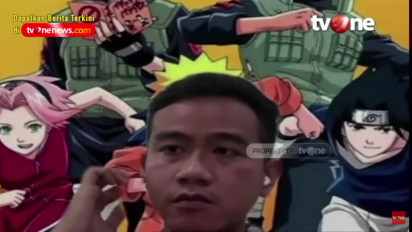 Kocak! Wali Kota Solo Gibran Rakabuming Raka Tampil Pakai Background Naruto, Netizen: Cosplay Boruto?