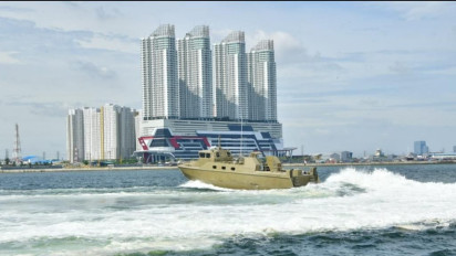 Membanggakan! TNI AL Uji Coba Combat Boat Karya Anak Bangsa