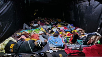 Mako Polres Cianjur di Desa Nagrak Menjadi Posko Pengungsian Warga Korban Gempa di Dua RT