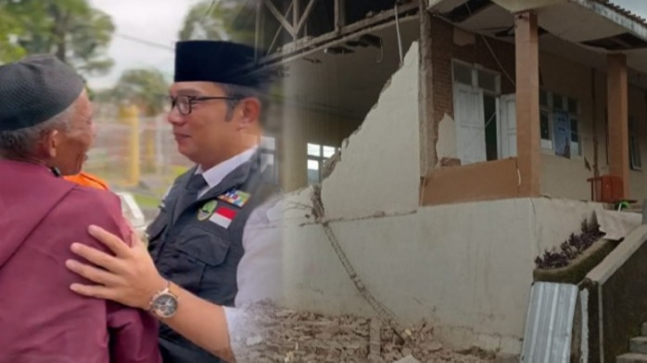 Ridwan Kamil Ikut Makamkan Alinda Dela Korban Tewas Gempa Cianjur, Air Mata Ayah Alinda Tumpah
            - galeri foto