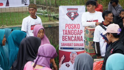 Bantu Korban Gempa Cianjur Sahabat Ganjar Dirikan Posko dan Dapur Umum