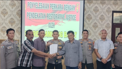 Polres Lampung Barat Selesaikan Dua Perkara Penganiayaan Melalui Restorative Justice