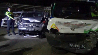 Nahas, Kurang Konsentrasi Mengendarai Mobil Sebabkan Kecelakaan Maut Sebabkan 4 Orang Dibawa ke Rumah Sakit di Klaten