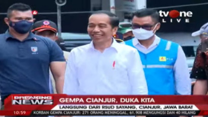 Presiden Jokowi Tegaskan 39 Korban Gempa Tertimbun Longsor Jadi Prioritas Pencarian