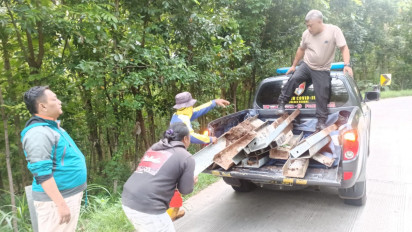 Komplotan Pencuri Kepergok Colong dan Cabuti Besi Pembatas Jalan di Kendal