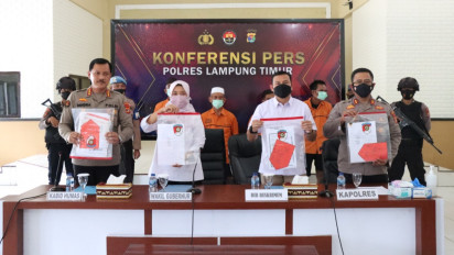 Mafia Tanah Jual 17,8 Hektar Tanah Kwarda Lampung, Mantan Kades dan 3 Warga Ditangkap Polres Lampung Timur