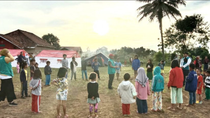 LDP Kemensos Ukir Senyum Ceria Anak-anak Penyintas Gempa Cianjur