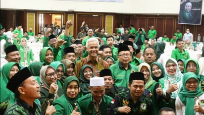 Ganjar Pranowo Diteriaki “Presiden Rambut Putih” saat Hadiri Rapimwil PPP Jateng
