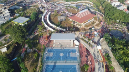 Berita Foto: Wajah Baru Alun-Alun Kota Depok