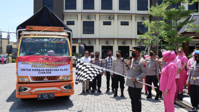Polres Demak Kirim Bantuan untuk Korban Gempa Bumi Cianjur