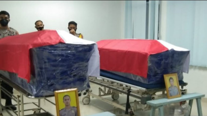 2 Jenazah Kru Helikopter Polisi Diterbangkan ke Jakarta