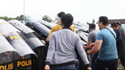 Polres Nagan Raya Gelar Simulasi Pengamanan Pemilu Serentak 2024