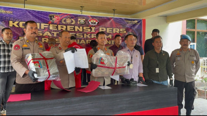 Polres Muaraenim Amankan 3 Tersangka dan Uang Senilai Rp 1.56 Miliar Kasus Pemanfaatan Lahan Rimba Desa