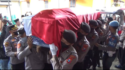 Jenazah Kru Helikopter Bripda Anam Tiba di Rumah Duka, Almarhum Diberi Kenaikan Pangkat