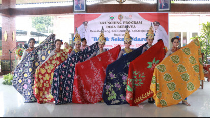 Jadi Program Desa Berdaya di Kabupaten Mojokerto, Batik Sekar Ndaru Gondang Diluncurkan