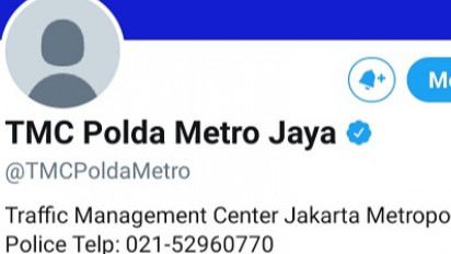 Akun Twitter Resmi Milik TMC Polda Metro Jaya Diretas
