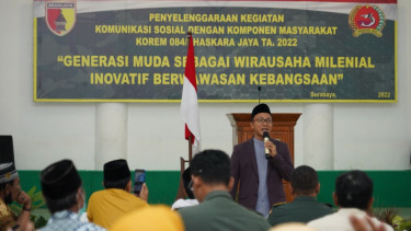Tingkatkan Kesadaran Bela Negara, Korem 084/BJ Gelar Penguatan Generasi Muda Milenial Inovatif Berwawasan Kebangsaan