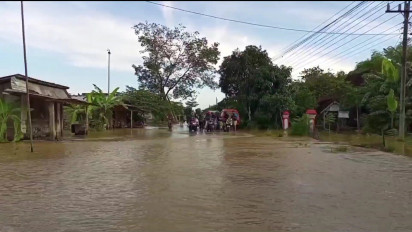 Akibat Terendam Banjir, Sejumlah Jalan Penghubung di Pati Jawa Tengah Ditutup