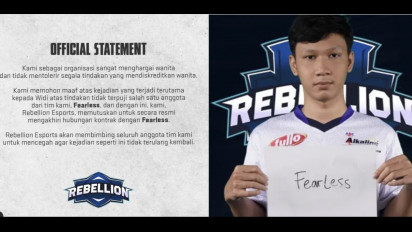Tegas! Manajemen Pecat Fearless RBL E-sport Akibat Lakukan Pelecehan terhadap Resepsionis Hotel