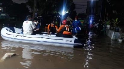 62 Orang Mengungsi Akibat Banjir Tangerang Selatan 