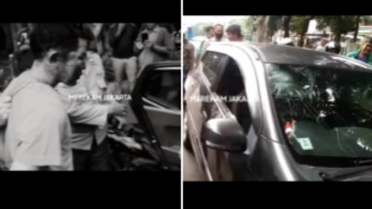 Viral, Bawa Mobil Ugal-ugalan dan Bahayakan Pengguna Jalan, Seorang Pria di Pasar Minggu Diamuk Massa