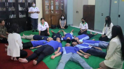 Jaga Kesehatan Jiwa dan Mental Warga Binaan Rutan Salatiga Lakukan Terapi Mindfullnes