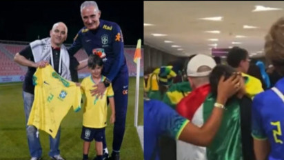 Kisah Piala Dunia 2022, Pemuda Arab Bawa Bendera Palestina yang Menyentuh Hati Pelatih Brasil