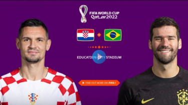 Link Streaming Perempat Final Piala Dunia 2022, Kroasia vs Brasil Langsung dari Education City Stadium