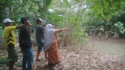Seorang Ibu Rumah Tangga di Tanggamus Lampung Digigit Buaya Ketika Hendak Mandi di Sungai
