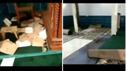 Viral Video Masjid di Magelang Diobrak-abrik Hingga Al-Quran Dilumuri Darah, Pelaku Diduga Pasutri