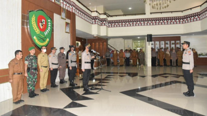 647 Personel Dikerahkan Siagakan Pengamanan Pilkades Serentak di Tapanuli Selatan