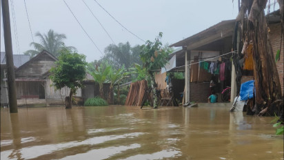 Intensitas Hujan Tinggi dan Tanggul Jebol, 7 Kecamatan di Langkat Terdampak Banjir