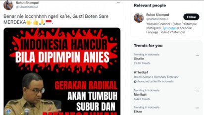Ruhut Sitompul Sebut Indonesia Hancur Kalau Dipimpin Anies Baswedan, NasDem Marah Besar
