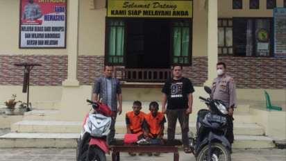 Tangkap 2 Pelaku Curat, Polsek Jati Agung Lampung Sita Senpi dan Motor Hasil Curian