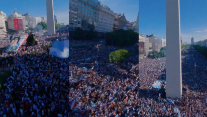 Merinding, Jutaan Warga Argentina Pesta Pora di Buenos Aires Sambut Kedatangan Messi