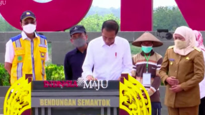 Presiden Resmikan Bendungan Semantok di Nganjuk Senilai Rp2,5 Triliun