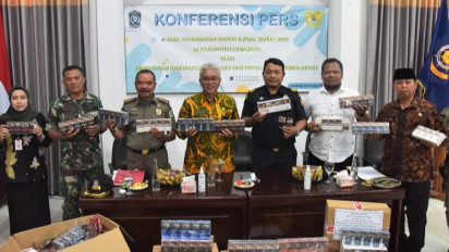 Ribuan Bungkus Rokok Ilegal Diamankan Saat Operasi Gabungan Selama 4 Bulan