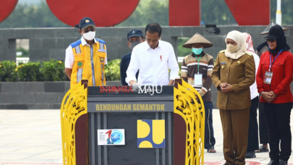 Bendungan Semantok Diresmikan Presiden Jokowi, Gubernur Khofifah Optimis akan Tingkatkan Produktivitas Pertanian Jatim
