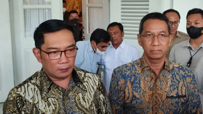 Ridwan Kamil Sambangi Kantor Pj Gubernur DKI Jakarta, Bahas Isu Perkotaan