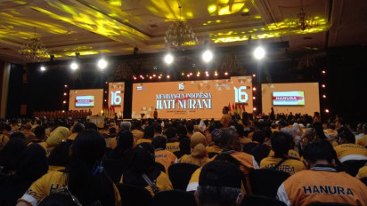 Momen Langka Jokowi dan Ma'ruf Amin Hadiri HUT Partai Hanura