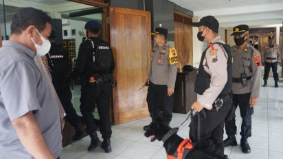 Tim Jibom dan K9 Sterilisasi Tiga Gereja Besar di Purbalingga Jelang Perayaan Natal