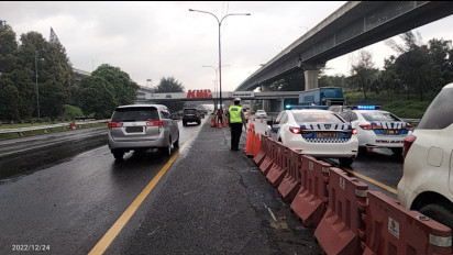 PT Jasamarga Transjawa Tol Hentikan Contraflow dari Km 47 s.d Km 61 Arah Cikampek Jalan Tol Jakarta-Cikampek