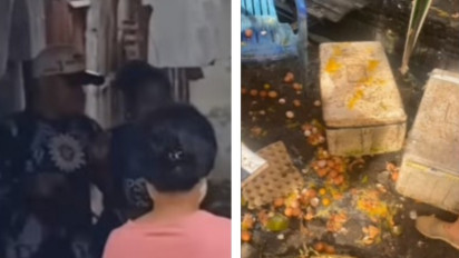 Viral Video Seorang Pria Mengamuk Hingga Ancam Pedagang di Pasar Meranti Medan Menggunakan Pisau