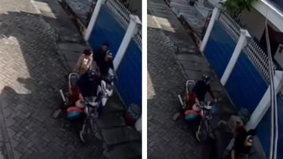 Viral Video Seorang Ibu-ibu di Surabaya Jadi Korban Penjambretan Hingga Terjatuh dan Terseret Motor