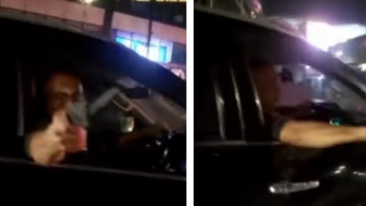 Viral, Aksi Seorang Pengemudi Mobil Menodongkan Senjata Tajam ke Pengendara Lain di Kelapa Gading