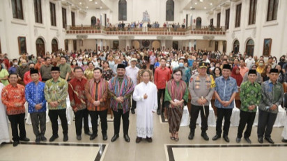 Sapa Umat Kristiani NTB, Menag Ajak Perkokoh Keragaman dan Kebhinekaan Indonesia