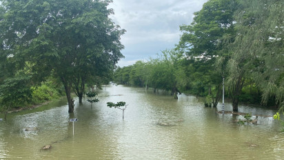 Akibat Tanggul Laut Jebol, Kawasan Pantai Marina Semarang Terendam Air Laut