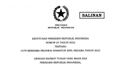 Presiden Jokowi Tetapkan 8 Hari Cuti Bersama ASN Tahun 2023. Catat Tanggalnya