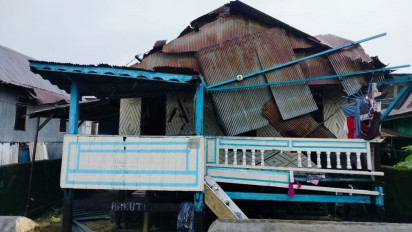 84 Rumah di Kabupaten Takalar Porak-poranda akibat Angin Kencang