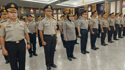 Polri Gelar Upacara Korps Raport ke 42 Pati dan 121 Pamen